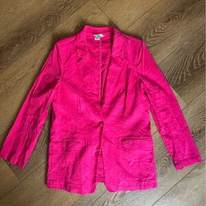 Halston Fuchsia Linen Blend Jacket